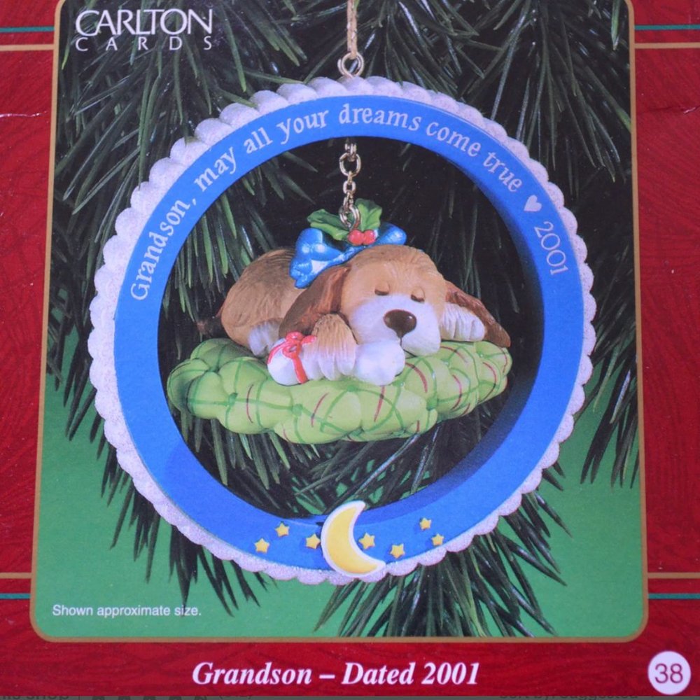 Vintage Carlton Cards Grandson 2001 Ornament